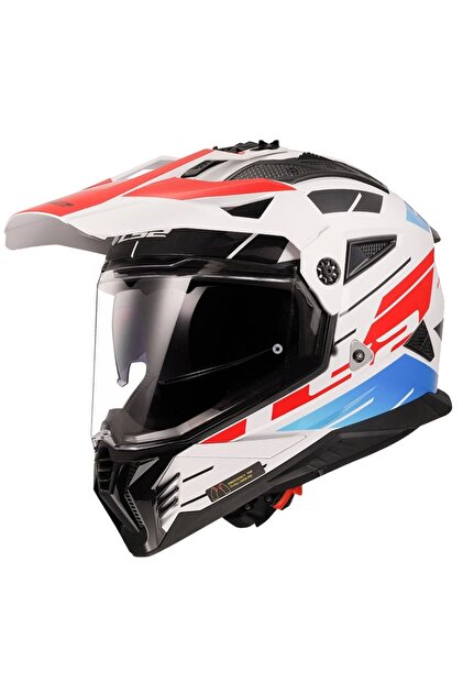 LS2 PIONEER 2 NAMIB BEYAZ-MAVİ-KIRMIZI KASK - Fiyatı, Yorumları