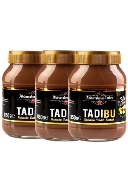 Tadıbu Kakaolu Fındık Ezmesi (850 g) | 3 Paket – Yoğun Kakaolu, Bol Fındıklı