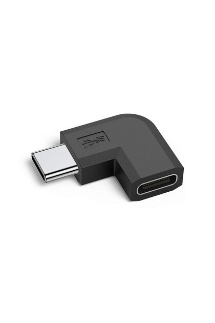 90 Derece L Tip Sağ ve Sol Açılı USB C Type-C Erkek - Dişi Adaptör