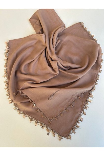 Handcrafted Handcrafted Edge Beaded Writing Cheesecloth Yemeni Dowry Gift