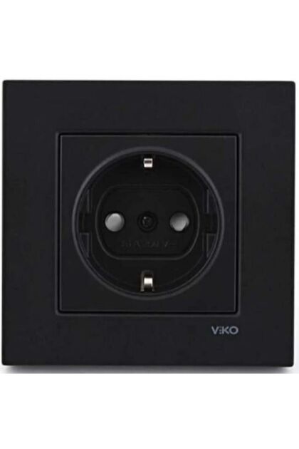 Artline Novella Black Child Proof Grounded Socket with Frame