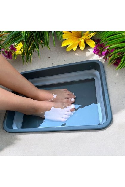 Magic Folding Basin Pedicure Basin Bucket Accordion Foldable 8 L Anthracite/Grey