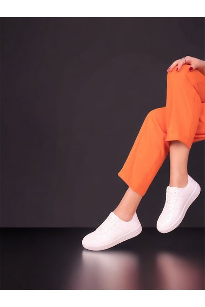 White Heavy Sole Sneakers & Sports Shoes (3 Cm Sole)