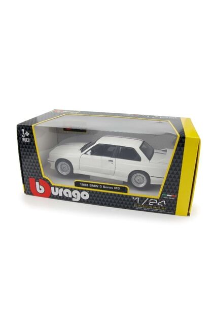 BMW M3 (E30) 1988 beyaz - 1:24 Ölçekli Pres Döküm Model Araba