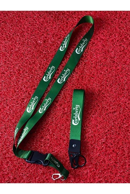 CARLSBERK FABRIC KEYCHAIN AND NECK LANYARD SET - HIGH-QUALITY CAR/MOTORCYCLE ACCESSORY