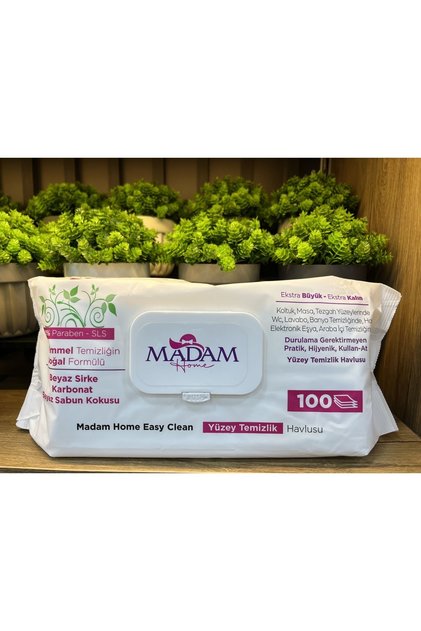 Madam Home Easy Clean White Soap Additive Surface Cleaning Towel 2X100 (200 Sheets)