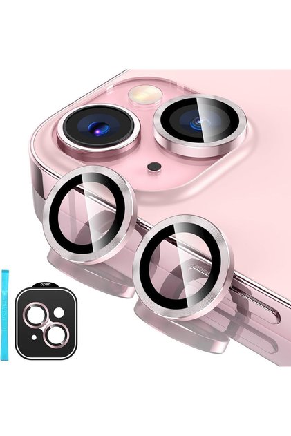 [Kolay Lens] iPhone 15 / 15 Plus Uyumlu Safir Kamera Lens Koruyucu Takma Aparatlı Kolay Kurulum