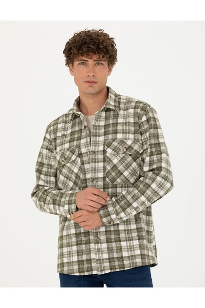 Haki Oduncu Oversize Gömlek 50274651-VR027