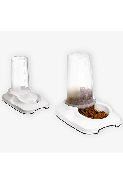 PlastArt Pet Hazneli Mama Kabı / Su Kabı | 3,5 Lt. ( Kedi Ve Köpek