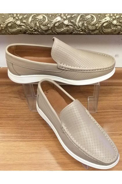 15003 Erkek Günlük Hakiki Deri Evalı Anatomik Taban Loafer Ayakkabı