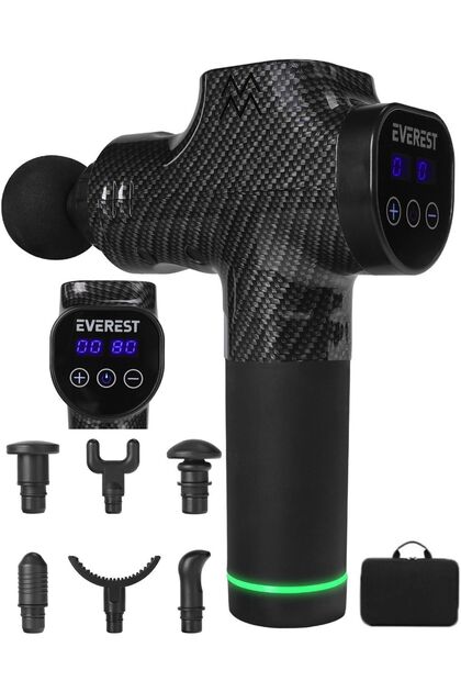Everest Masaj Tabancası Pro Ev-mt51 Karbon 30 Hız Vurmalı Sessiz