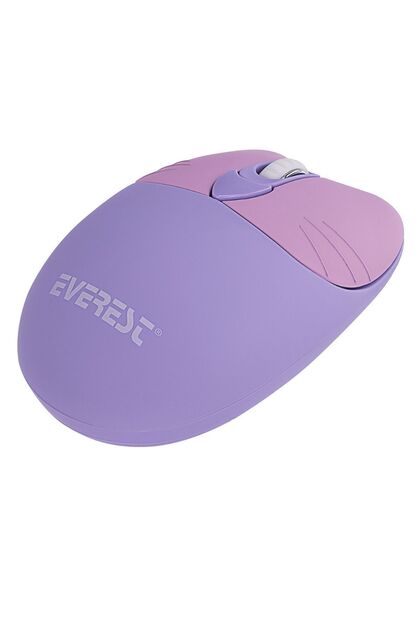 Everest KM-6244 BUNNY Renkli Tuşlu Mor 2.4 ghz + BT Kablosuz Q