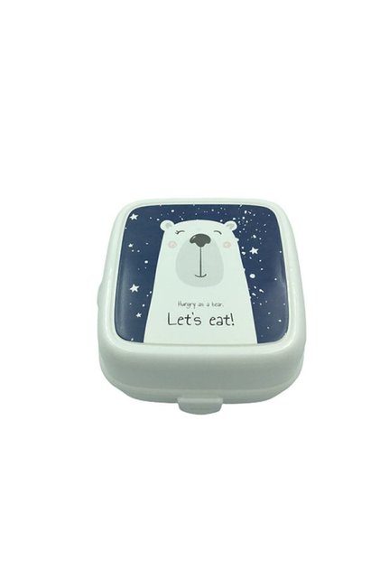 White Lockable 3 Compartment Lunch Box Children's Breakfast Student School Picnic Meal Bag