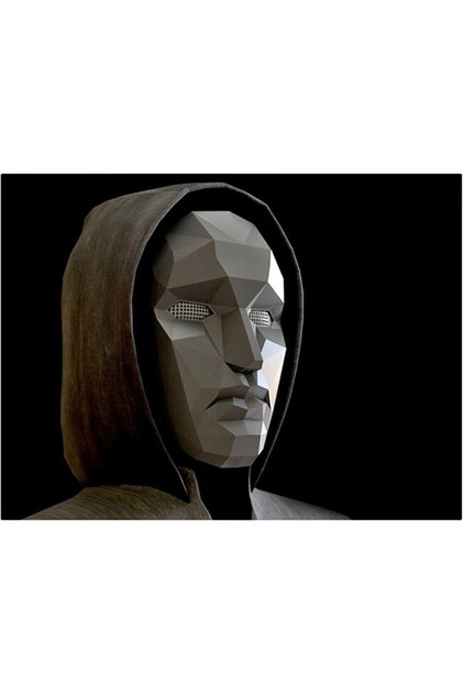Squid Game Mask Executive Mask Black Mask Plastic Black Mask Plastic Mask Leader Mask (1 Piece)