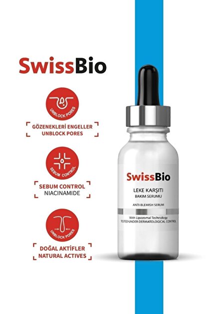 SwissBio Leke Karşıtı Bakım Serumu 30 ml Niacinamid%8+licorice