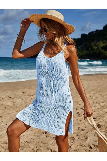 knee length dresses for ladies Tavimart Summer Women's Mesh Sheer Holiday Beach Club Sexy Maxi Dress –  tavimart main image 0