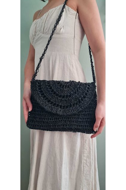 Women's Shoulder Bag / Wicker Bag / SUMMER BAG / SHOULDER BAG / KNITTED BAG