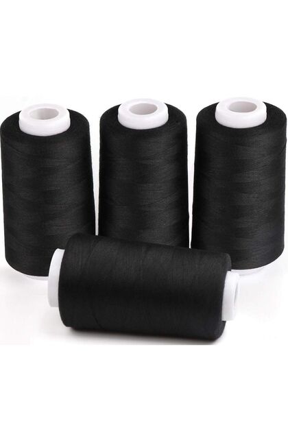 Machine Sewing Thread Black and White (2 Pieces)