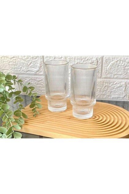400 ml Cam Origami Stil 2'li Bardak Kahve Bardağı Sunum Bardağı