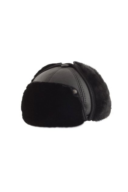 - Russian Pilot Genuine Leather And Fur Hat