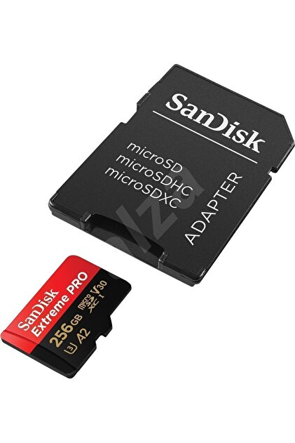 Sandisk Extreme Pro 256gb 200/140mb/s Microsdxc Uhs-ı Adaptörlü