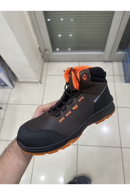 Spor İş Botu Tam Ortopedik Kompozit Burun Ve Taban Korumalı S3 Belgeli Kışlık Hakiki Deri İş Botu