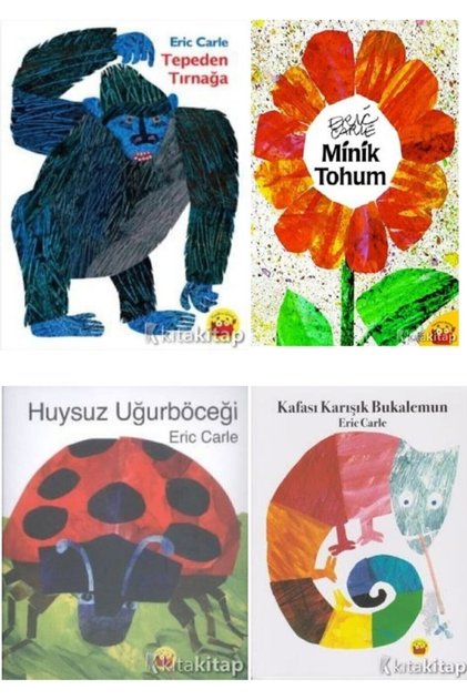Minik Tohum-tepeden Tırnağa-huysuz Uğurböceği-kafası Karışık Bukalemun-eric Carle 4 Kitap Set
