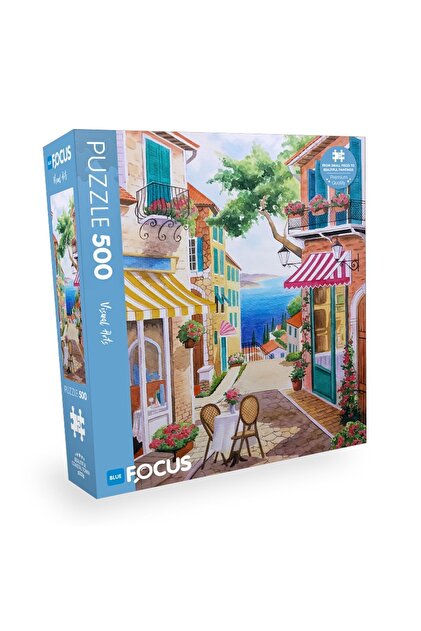 Blue Focus 500 Parça Puzzle - Beautıful Coastal Town (GÜZEL SAHİL