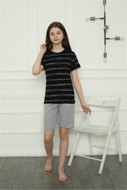 Girl's Combed Cotton Shorts Pajama Set 20405