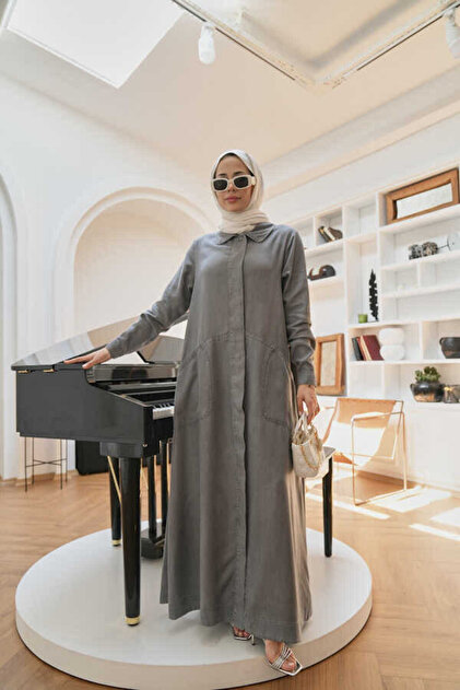 トップス Nida Tank Grey Melange Neways 6648- Düğmeli Ferace Gri - Fiyatı, Yorumları