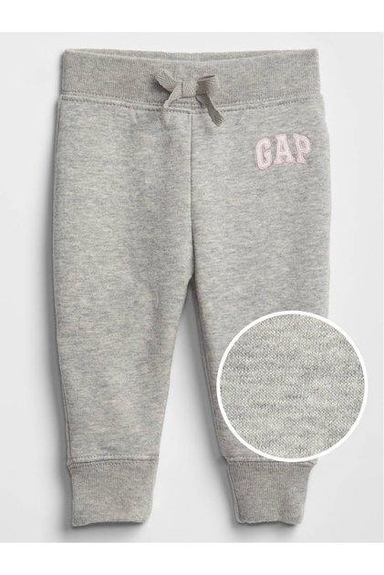 Kız Bebek Koyu Gri Gap Logo Fleece Eşofman Altı