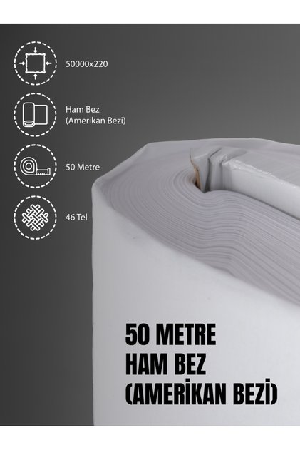100% Cotton 46 Thread American Cloth Raw Cloth Punch Fabric - White 5000X220 cm