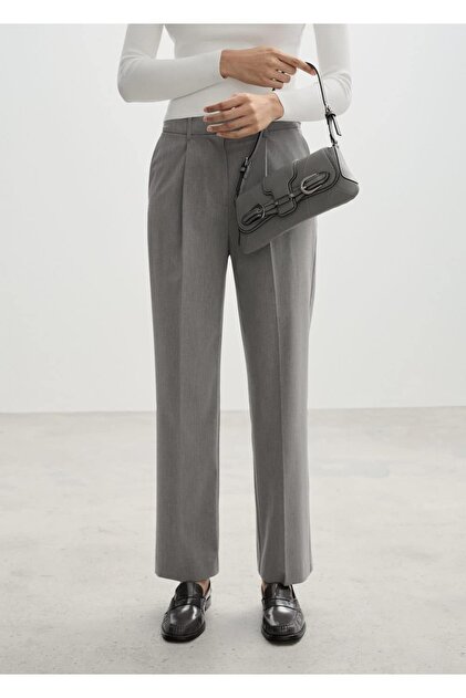 Straight Cut Trousers with Pens
