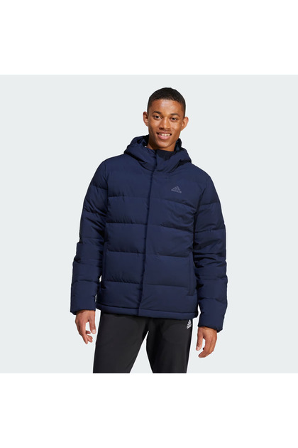Erkek Helionic Hooded Down Mont Lacivert Mont IZ4701