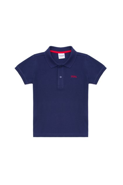 Boy's Navy Blue Basic Polo Neck T-Shirt 50266041 -Vr033