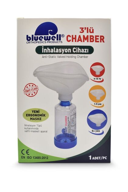 BLUEWELL 3'lü Aerochamber Inhalasyon Cihazı - Fiyatı, Yorumları