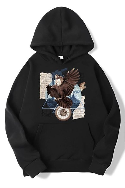 Oversize Eagle Darccolage Eagle Hoodie