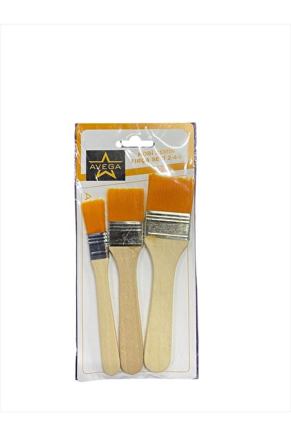 3-Piece Floor Brush Set - Hobby Floor Brush Set Number 2-4-6