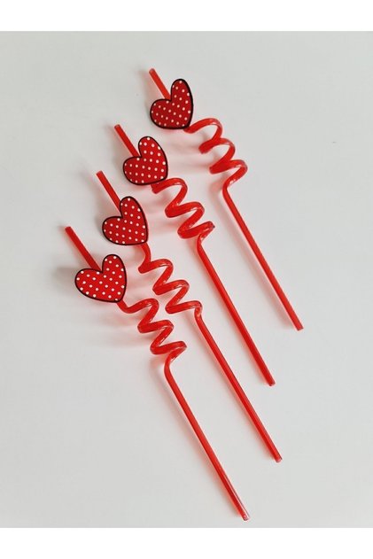 Colorful Straws with 4 Figures Party Birthday
