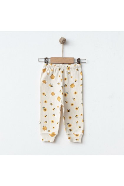 Bee Honey Cuffed Baby Single Bottom 100% Cotton 1-3-6-9 Months