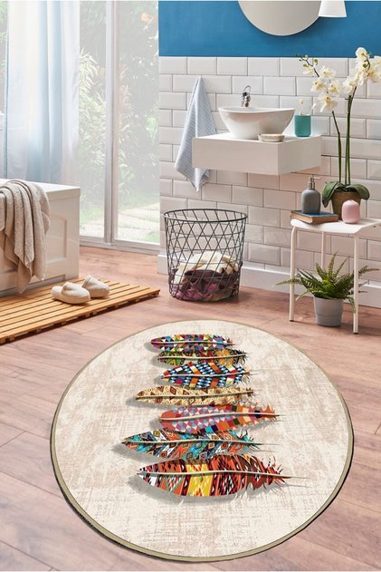 Rovny Diameter 100X100 cm Bathroom Rug