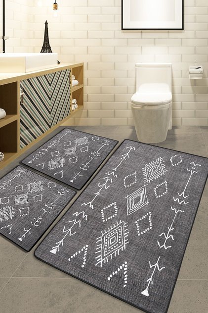 Bare Set of 3 Bathroom Rugs