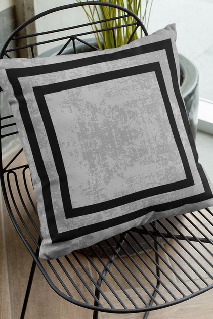 43x43cm Modern Framed Throw Pillow Pillow Case Premium Thai Feather Woven Fabric Double Sided Krl214