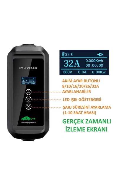 Sigma 22KW 32A 3 Faz Tip 2 Taşınabilir Şarj Aleti 5M Uzunluk Ev Sigma 22KW 32A 3 Faz Tip 2 Taşınabilir Şarj Aleti 5M Uzunluk Ev