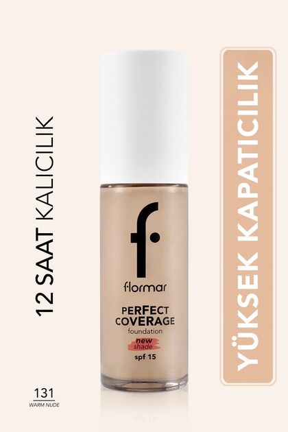 Perfect Coverage Yoğun Kapatıcı Su Bazlı Fondöten (PEMBE ALT TON) -131 Warm Nude -8682536070553