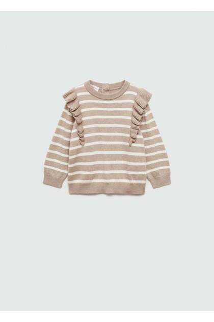 Striped and Ruffled Sweater