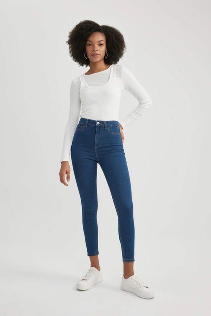 Women's Jean Pants B7498Ax/Nm28 Mid Blue