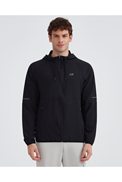 Skechers M 2XI-Lock Full Zip Hoodie Sweatshirt Erkek Gri Fermuarlı