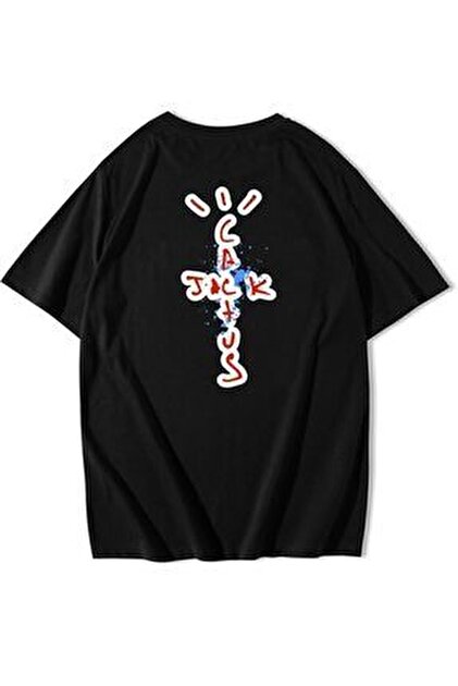 BRZ COLLECTION Unisex Oversize Travis Scott Cactus Jack T-shirt