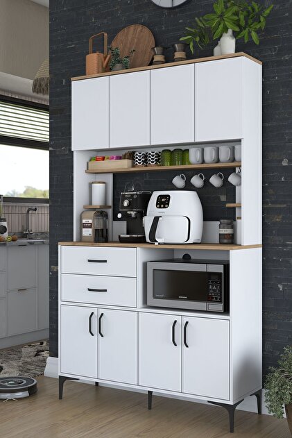 Rani Mobilya Rani JE179 Çok Amaçlı Dolap 8 Kapaklı 2 Çekmeceli